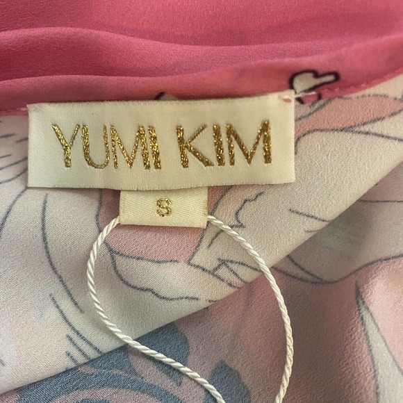 Yumi Kim Pink Floral‎ One Shoulder Mini Dress Women’s size Small NWT - Picture 8 of 10